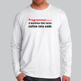 Funny Programmer Noun Joke Definition Full Sleeve T-Shirt For Men India