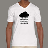Binary Rain Programmer V Neck T-Shirt For Men India