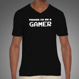 Proud To Be A Gamer V Neck T-Shirt For Men India
