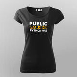 Public Warning Python Wizard T-Shirt For Women Online India