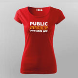 Public Warning Python Wizard T-Shirt For Women