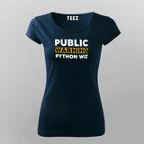 Public Warning Python Wizard T-Shirt For Women Online