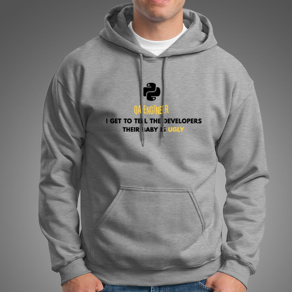 Python QA Engineer Men's Profession Hoodies –