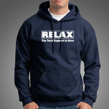 Relax The Tech Support is Here Funny Computer Science Hoodies For Men