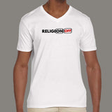 Religion Off V Neck T-Shirt For Men Online India