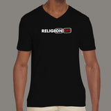 Religion Off V Neck T-Shirt For Men Online