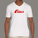 Ruby On Rails Men's V Neck T-Shirt India