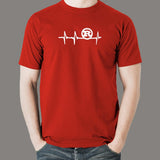Rust Programming Heartbeat T-Shirt For Men India