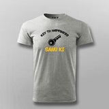 Key To Happiness Sanu Ki Hindi T-shirt For Men