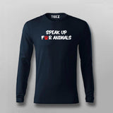 SPEAK UP FOR ANIMALS Pet Lover T-shirt For Men