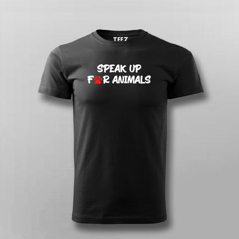 SPEAK UP FOR ANIMALS Pet Lover T-shirt For Men Online Teez