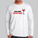 Wine Lover Full Sleeve T-Shirt India