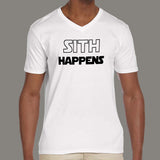 Sith Happens Starwars Men's technology v neck  T-shirt online 