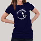 Social Distancing World Champion T-Shirt For Women