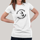 Social Distancing World Champion Women's T-Shirt Online