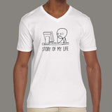 Story of my life v neck t shirts online india