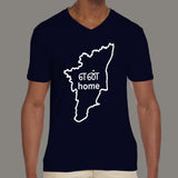 Tamil Nadu is My Home Men's indian v neck  T-shirts online india