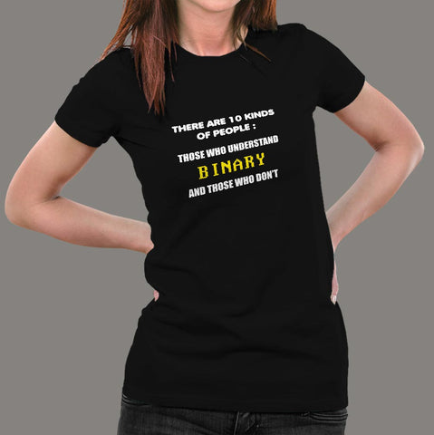 10 Types Of People Those Who Understand Binary T-Shirt For Women Online India