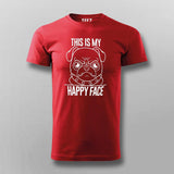 This Is My Happy Face Pug Dog T-Shirt For Men