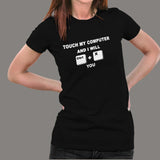 Ctrl X Threat Women's Tee - Hands Off My Computer