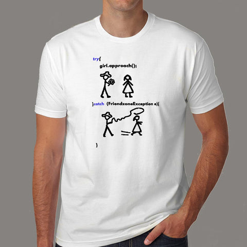 Try Catch Meme Men's Funny Programmer T-Shirt india