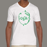 Vegan Green Leaves Vegetarian Men’s V NeckT-shirt online