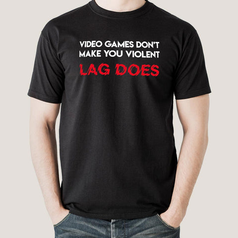 Video Game Don't Make Violent Men's Gaming t-shirt online india