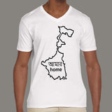 West Bengal is My Home Men's indian v neck T-shirts online