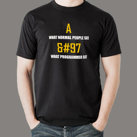 What Programmer See a Funny Programmer T-Shirt For Men Online India