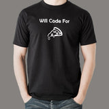 Will Code For Pizza Men's Funny Programmer T-Shirt