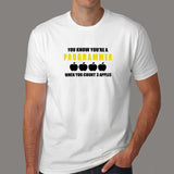 You Know You're A Programmer When You Count 3 Apples T-Shirt For Men India