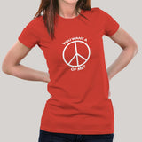 You want a Peace of Me? Passive Agressive Hippy Women's T-shirt