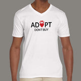 Adopt Love, Don't Buy Men's animals and pets v neck  T-shirt  online 