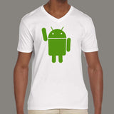 Android Mascot Men's v neck T-shirt online