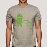 Android Peeing on Apple Men's T-shirt