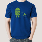 Android Peeing on Apple Men's T-shirt