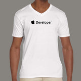Apple Developer V Neck T-Shirt for Men india