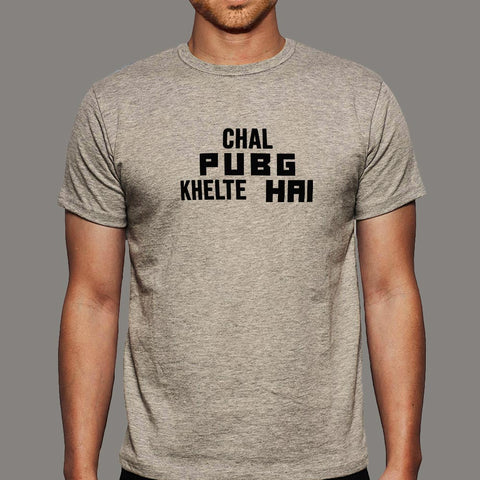 Chal Pubg Khelte Hai Men's Gaming T-shirt online india