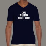 Chal Pubg Khelte Hai Men's Gaming T-shirt india