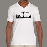 Chennai Skyline - I love Chennai Men's v neck T-shirt online india