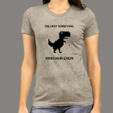 Google Chrome Offline Dinosaur T-Shirts For Women online