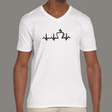 Coffee Heartbeat V Neck T-Shirt For Men online india