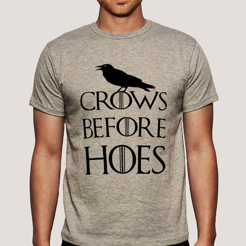 Crows Before Hoes GoT Parody Men's T-shirt