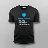 Cyber Security The Few, The Proud, The Paranoid V-neck T-shirt For Men Online India