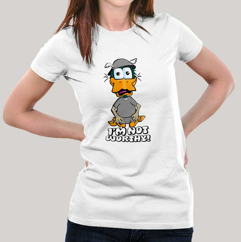 Doppler Duck - I am not Worthy - Women's T-shirt