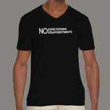 Expect Nothing Men's motivational v neck T-shirt online 