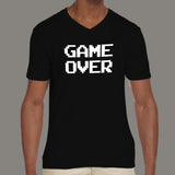 Game Over classic 8-bit Men's  v neck T-shirt online 