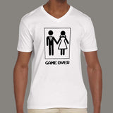 Game Over After Marriage - Men's v neck T-shirt online