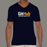 Github - The place where I Fork Men's Programming and attitude v neck T-shirt  online india
