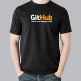 Github - The place where I Fork Men's Programming T-shirt  online india